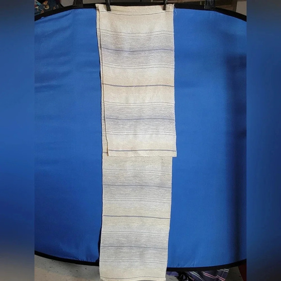 Vintage Table Linens Blue Yellow White Two Pieces Different Sizes - Picture 4 of 12